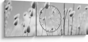Obraz - Boho bunny tail grass (s hodinami) (90x30 cm)