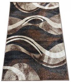 Originálny koberec s abstraktným vzorom v hnedej farbe Šírka: 80 cm | Dĺžka: 150 cm