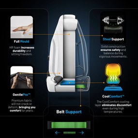 Biela herná stolička Diablo X.Eye Prime Ghosted White