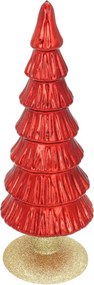Dekorácia Červený Vianočný Stromček 28cm