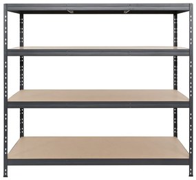 Bezskrutkový kovový regál RIVET s HDF policou