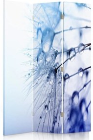 Ozdobný paraván Modré dmychadlo - 110x170 cm, trojdielny, obojstranný paraván 360°