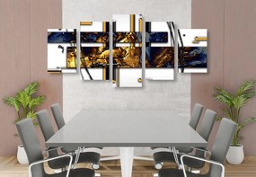 5-dielny obraz luxusná abstrakcia - 200x100