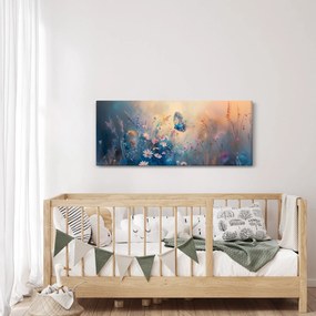Obraz - Lúka s motýľom (120x50 cm)