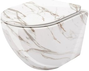 Závesná WC misa Carlos duroplast/Slim/Zm Lava Shiny