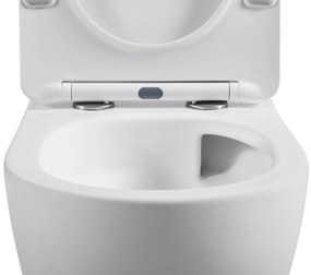 Cerano Cesso, závesná WC misa Rimless, Vortex + UF sedátko - biela matná - 49x36 cm, CER-CER-476681