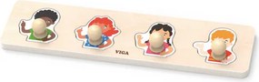 Prvé puzzle s rúčkami Viga 44536 farby pleti