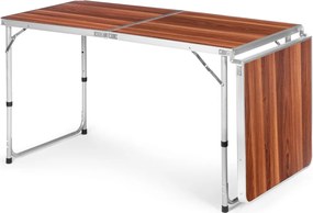 Skládací turistický stůl Veloca 180x60 cm hnědý
