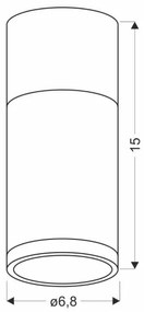 Stropné svietidlo TUBA GU10/15W/230V