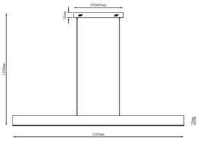 LED závesný luster BERNADETTA LED/20W/230V 4000K biely