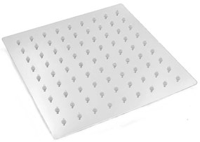 Gamma Round, štvorcová sprchová nerezová hlavica 30x30 cm, chrómová, GMA-KAT00245