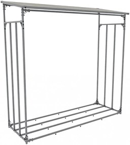 Prístrešok na palivové drevo Ruston XXL - 185x70x185 cm, hliník - antracit