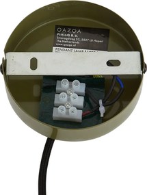 Retro závesná lampa zelená s kovovým tienidlom 2-svetelná - Macaron
