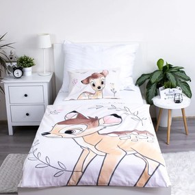 Jerry Fabrics Obliečky do postieľky 100x135 + 40x60 cm - Bambi "Beige"