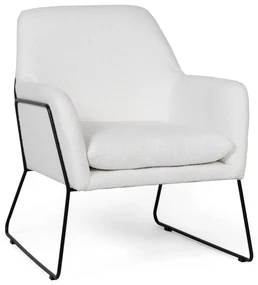 Biele designové kreslo MILAN