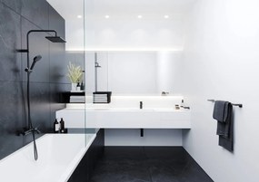Hansgrohe Vernis Shape, umývadlová batéria s výpustom, EcoSmart, čierna matná, HAN-71561670