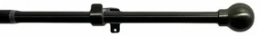 Záclonová súprava roztiahnuteľná Guľa 16/19 mm čierny nikel, 120 - 230 cm
