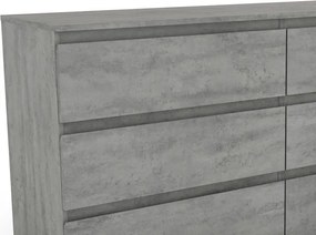 Široká komoda Carlos, šedý betón, 150 cm
