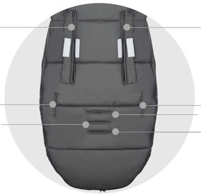 Spací vak do kočíka Elmi Ricokids - tmavosivý