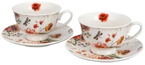 Porcelánová šálka na nohe s podšálkou Royal Rebecca 250 ml sada 2ks