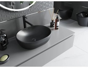 Mexen Viki, umývadlo na dosku 48x35x14 cm, čierna matná, 21054885