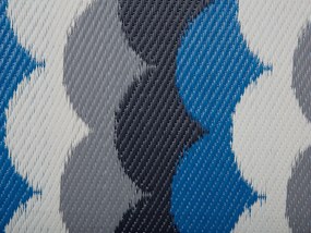 Vonkajší koberec 90 x 180 cm modrá/sivá BELLARY Beliani