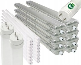 8x Hermetické svietidlo 120 cm - LED lampa a LED žiarivky do garáže a dielne