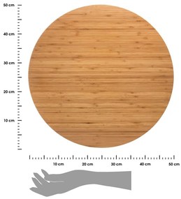 Drevený otočný servírovací podnos Bam, (fi) 50 cm