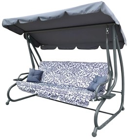 Záhradná hojdačka RAMIZ 8011 - sivá so vzorom