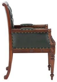 furniture-nabytek.cz - Masívne kancelárske kreslo Cambridge II, mahagón, lakované, zelené