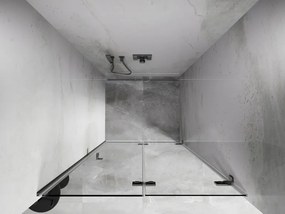 Mexen, Mexen Lunar-F pravé sklápacie sprchové dvere 70 cm, transparentné, brúsený nikel - 836-070-000-97-00-P