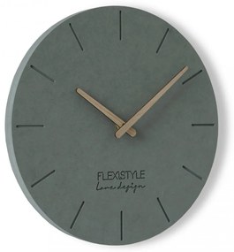 Moderné okrúhle hodiny na stenu 30cm sivé