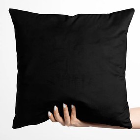 Biante Zamatová obliečka na vankúš Velvet Prémium SVP-041 Čierna 45 x 45 cm