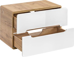 Comad Kúpeľňová skrinka pod umývadlo Aruba White 80 dub craft/biela