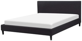 Manželská posteľ 160 cm FUTTI (s roštom) (čierna). Vlastná spoľahlivá doprava až k Vám domov. 1007260