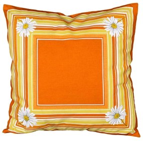 Vankúš, Margaréta, oranžový, 40 x 40 cm samostatný návlek