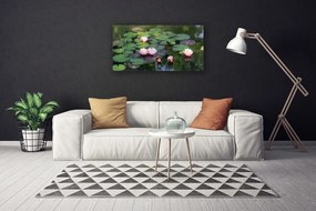 Obraz Canvas Vodné lilie rybník príroda 140x70 cm