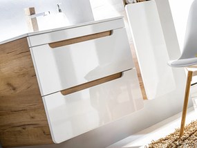 Comad Kúpeľňová skrinka pod umývadlo Aruba White 80 dub craft/biela