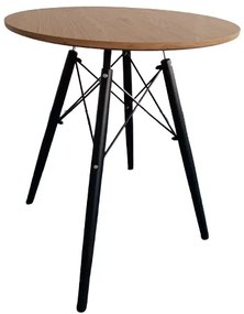 Jedálensky stôl kávový 80cm jasné drevo/čierne