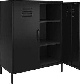 Čierna kovová skrinka 40x102x80 cm Mission District – Støraa