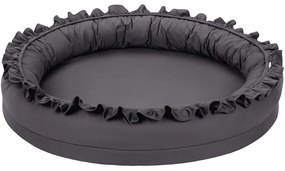 Hniezdo pre deti s volánom grafitová