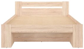 Manželská posteľ 160 cm BRW Nepo Plus 14 (dub sonoma) (bez roštu) . Vlastná spoľahlivá doprava až k Vám domov. 1098330