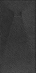 Mexen Hugo, SMC obdĺžniková sprchová vanička 180 x 80 cm, čierna matná, 42708018