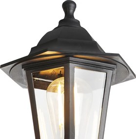 Klasická vonkajšia lampa čierna 3-svetlá IP44 - New Haven