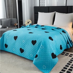 Prehoz na posteľ CORAZON modrý Rozmer: 170 x 210 cm