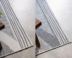 Obojstranný koberec Elle Decoration GEMINI Rhombus strieborný