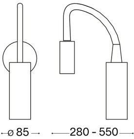 Ideal Lux - LED Flexibilná lampička FOCUS LED/3,5W/230V biela