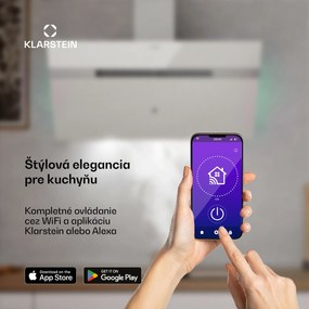 Klarstein Alina digestor, 90 cm, 690 m³/h, Tichý, EEK A++