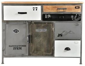 furniture-nabytek.cz - Masívna komoda Pinetown z mangového dreva, lakovaná, viacfarebná – 120×45×96 cm