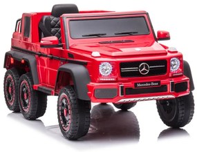 LEAN CARS ELEKTRICKÉ AUTÍČKO MERCEDES G63 6x6   - ČERVENÉ - MOTOR 6X45W - BATÉRIA - 12V10AH  - 2022